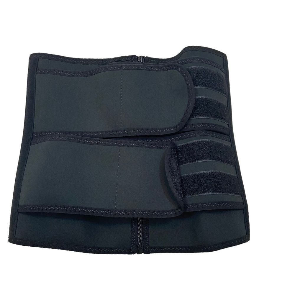 Brand New 2 Belt Neoprene Waist Trainer Corset Black Size Medium